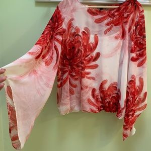 Alfani Long Sleeve Floral Blouse (XL)